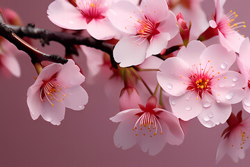 pink cherry blossom, generative ai