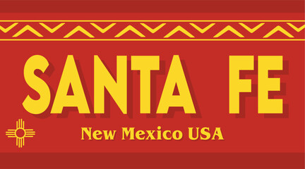 Naklejka na ściany i meble santa fe new mexico united states