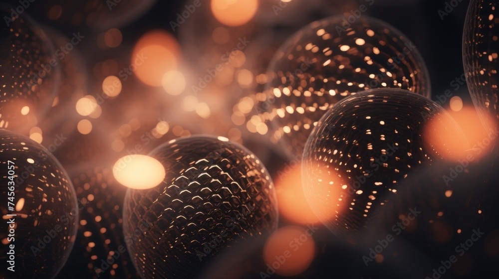 Poster generative ai dotted and speckled patterns composing an abstract and contemporary visual.