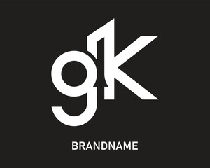 Letter gk logo design template