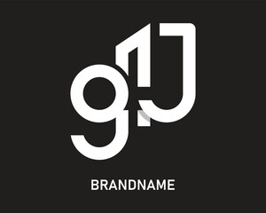 Letter gj logo design template