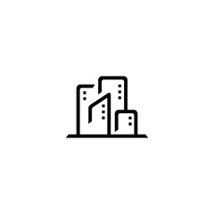 Minimal real estate building construction vector logo design