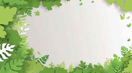 a green leaves and white background