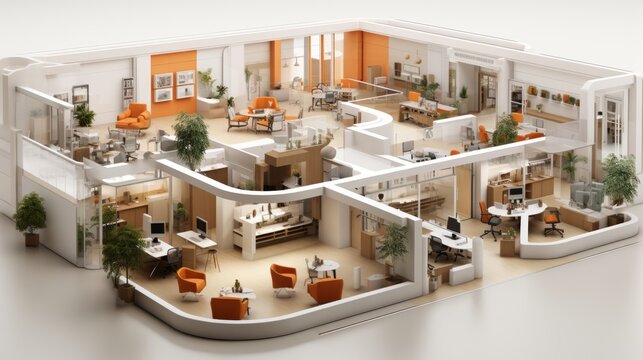 Generative AI Flexible Office Floor Plan