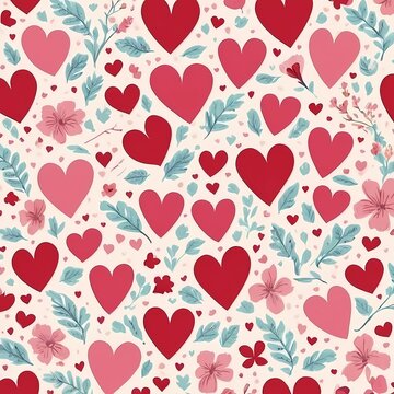 Collection of hand-drawn painted red hearts clipart on a white background

