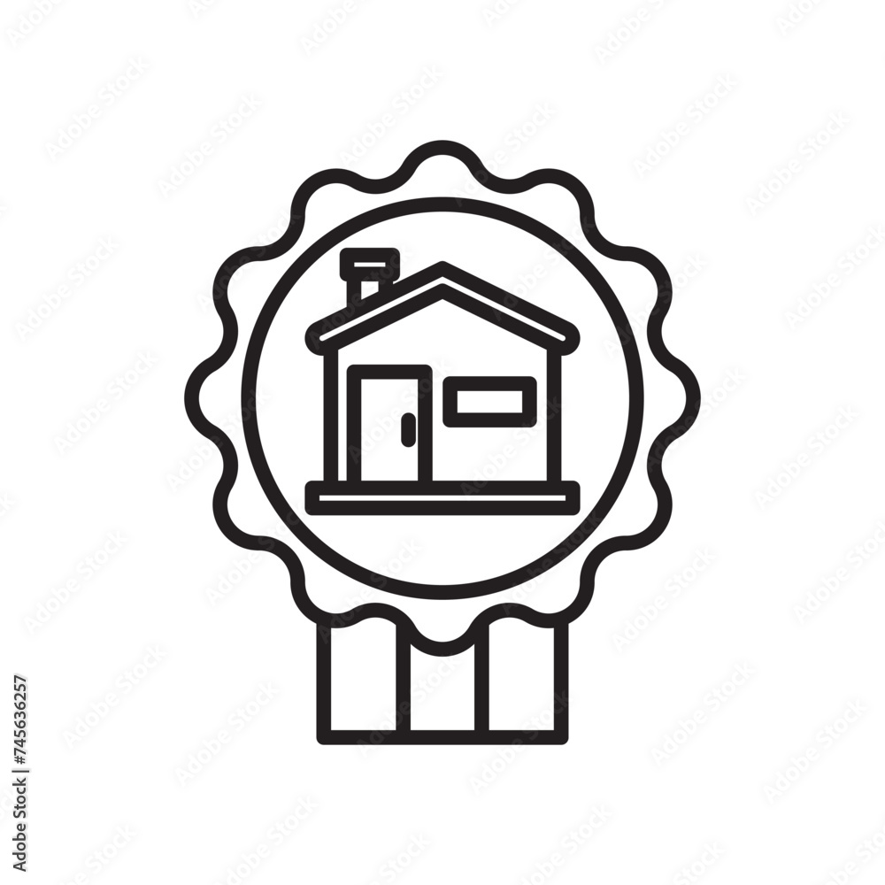 Sticker Real Estate Icon