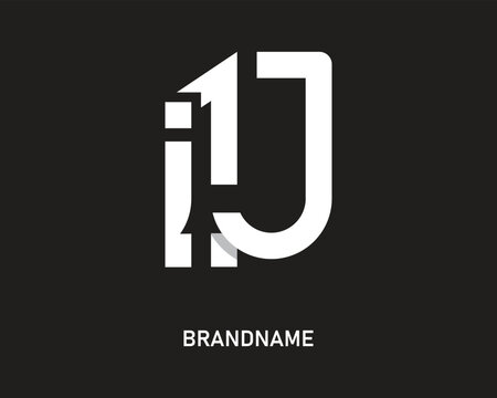 Letter ij logo design template 