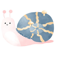 Adorable Little Snail Clipart Set