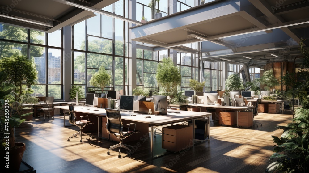 Poster generative ai open plan workspace