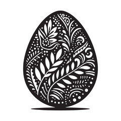 
Elegant Black Vector Decorative Egg Silhouette Collection: Perfect for Easter Crafts, Designs, Cards, and Decorative Projects. Decorative Egg vector.
