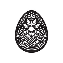 
Elegant Black Vector Decorative Egg Silhouette Collection: Perfect for Easter Crafts, Designs, Cards, and Decorative Projects. Decorative Egg vector.