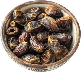 Dried dates fruits in bowl