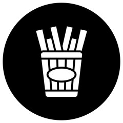 Fries Vector Icon Design Illustration
