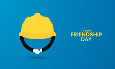 Happy Friendship Day, Friendship day creative design for social media banner, poster, 3D Illustration