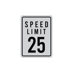 speed limit sign icon vector