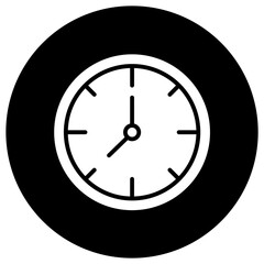 Wall Clock Vector Icon Design Illustration