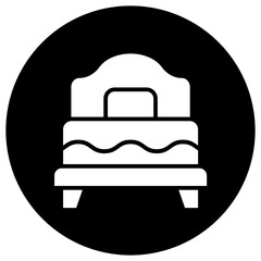 Single Bed Vector Icon Design Illustration