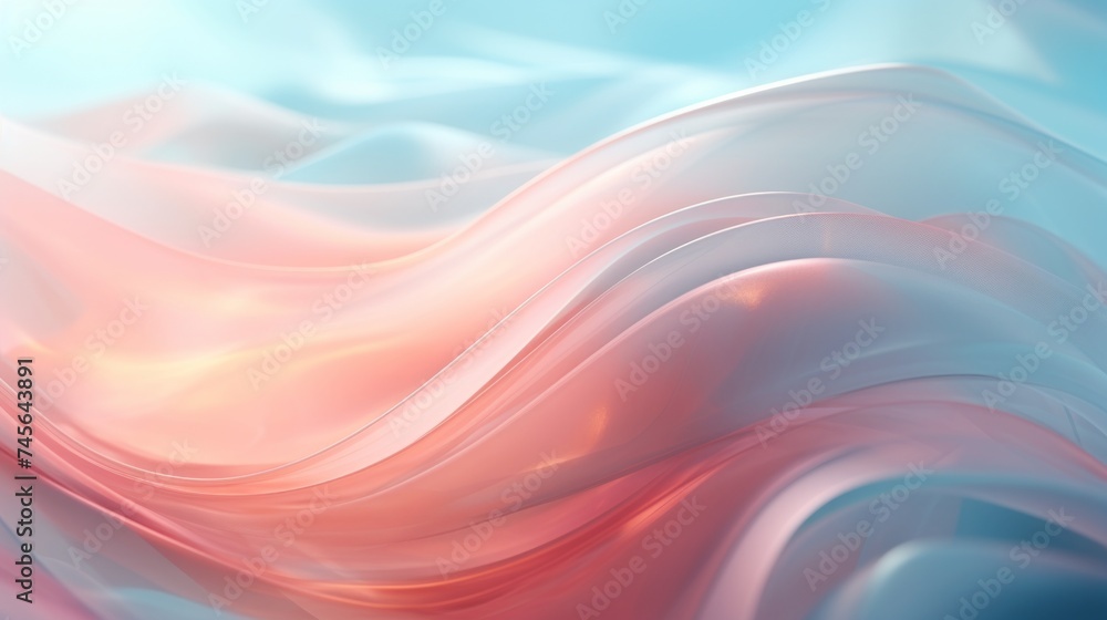 Poster generative ai translucent layers of soft pastel hues melding together to form an abstract background