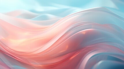 Generative AI Translucent layers of soft pastel hues melding together to form an abstract...