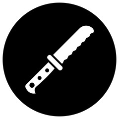 Bread Knife Vector Icon Design Illustration