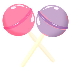 Illustration of two sphere lollipops