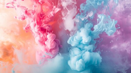 Pastel light colors smokey splash paint. Background of websites. Banner and copy space.