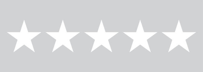 Star icon collection. Star vector icons set with shadow. White stars different shapes isolated on transparent background. Stars in modern flat style. Vector design element.