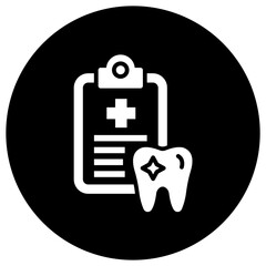 Dental Record Vector Icon Design Illustration