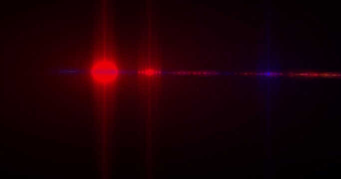 Police red and blue beacon emergency lights flashing in the dark on a black background