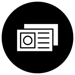 Postcard Vector Icon Design Illustration