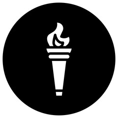 Fire torch Vector Icon Design Illustration