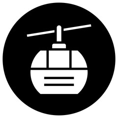 Cable car cabin Vector Icon Design Illustration