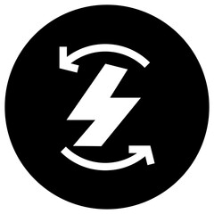 Electricity Recycling Vector Icon Design Illustration