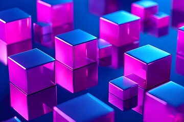 3d render of small cubes as background