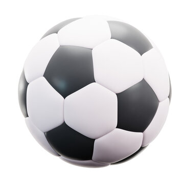 3d soccer ball. sport and game competition concept. 3d render cartoon style