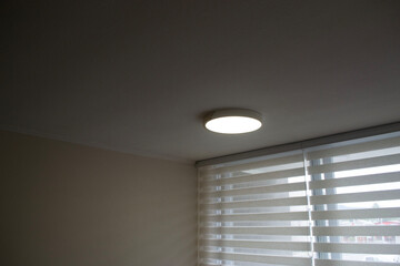a beautiful ceiling lamp in an apartment