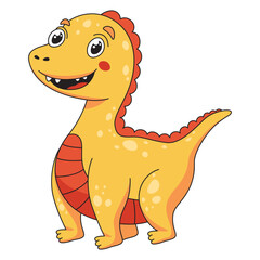 Very cute dinosaur Brachiosaurus, for nursery, childish character design