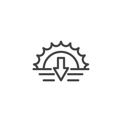 Sunset line icon