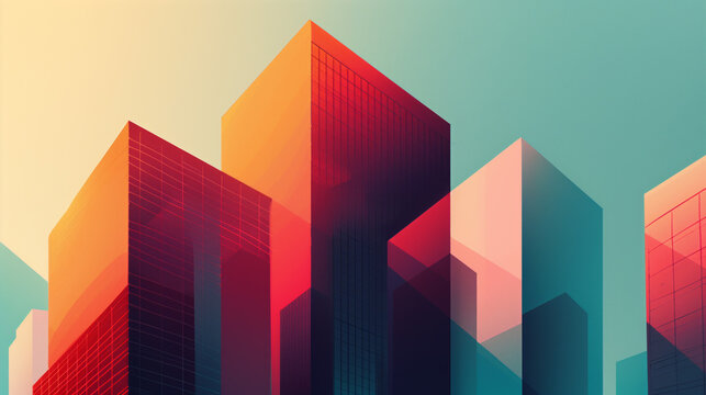 Intriguing Desktop Wallpaper featuring Minimalist Architecture: Abstract Shapes and Delicate Textures