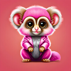 Obraz premium Exploring the Enchanting World of Expressive Pygmy Marmosets: Adorable Faces in Nature's Palette.(Generative AI)