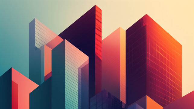 Intriguing Desktop Wallpaper featuring Minimalist Architecture: Abstract Shapes and Delicate Textures