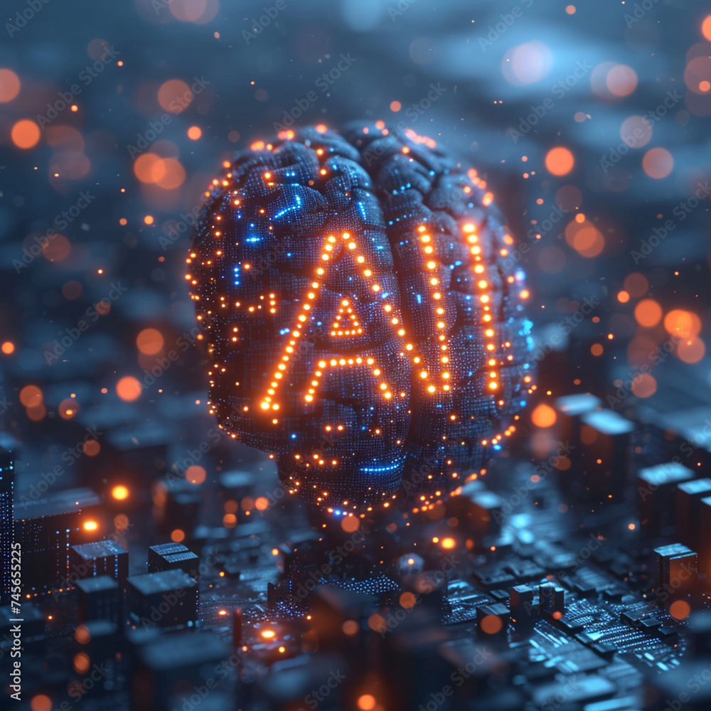 Aufkleber cybernetic future: vector illustration of 