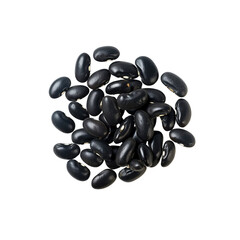 Black Beans isolated on a white background.
