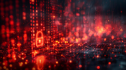 Fototapeta premium Cybersecurity. Cloud solutions. 