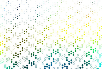 Light Blue, Yellow vector texture with disks.