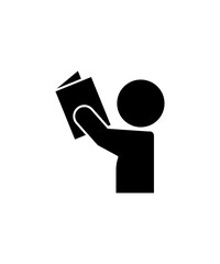 hand holding book icon, vector best flat icon.