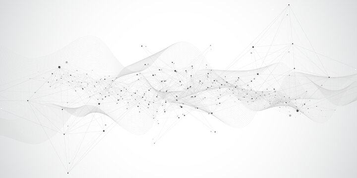 Global network connection banner design template. Header social network communication in the global business concept. Big data visualization. Internet technology