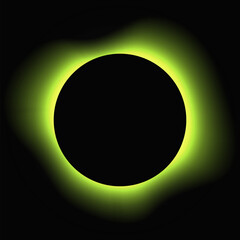 Circle illuminate light frame with color gradient