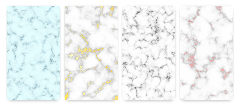 Set of marble texture backgrounds