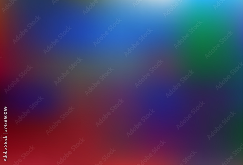 Poster dark blue, red vector modern bokeh pattern.